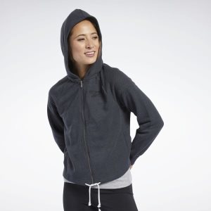 Reebok Training Essentials Logo Kapuzenpullover Damen - Schwarz - DE 905-ARS